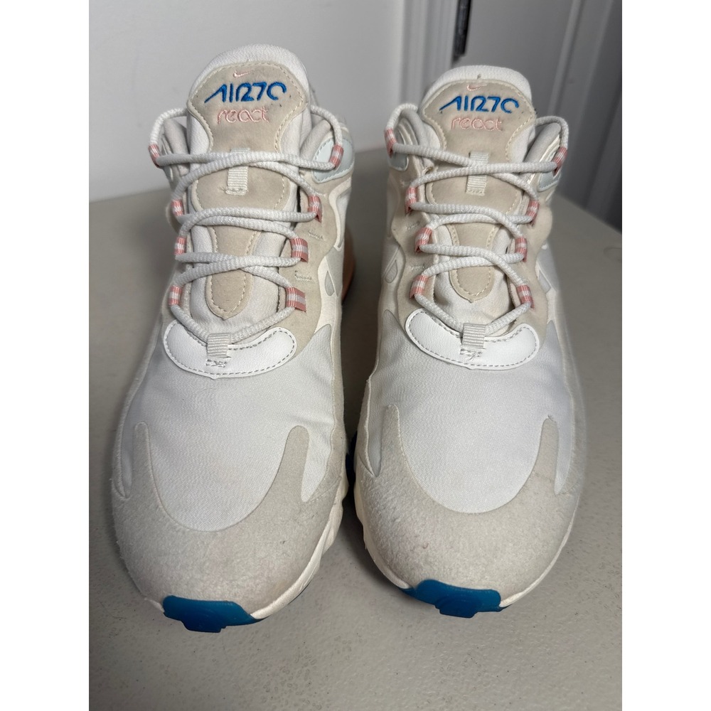 Nike Air Max 270 React Summit White Fossil Ghost Aqua CI3899-100 Womens Sneaker9